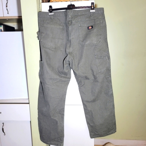❤️3 For $35 Dickies relaxed fit utility carpenter cargo work canvas pants  40x32 - Picture 3 of 8